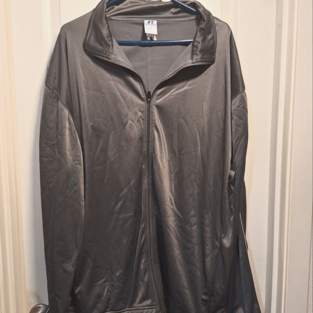 Russell Athletic Gray Shirt Jacket Lightweight 2XL